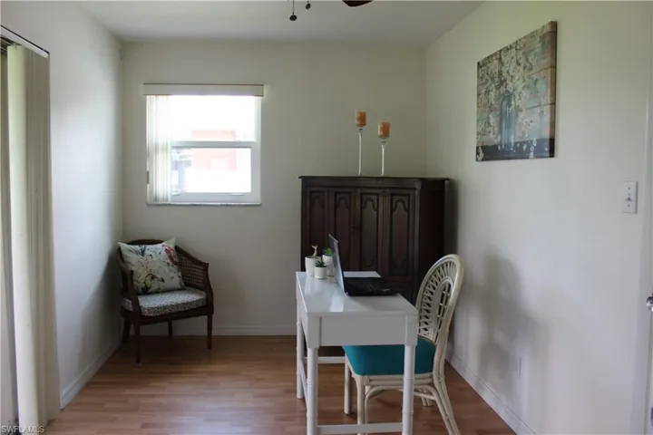 Sliding glass door to Florida room on the left