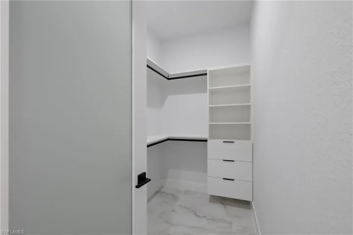 View of walk in closet
