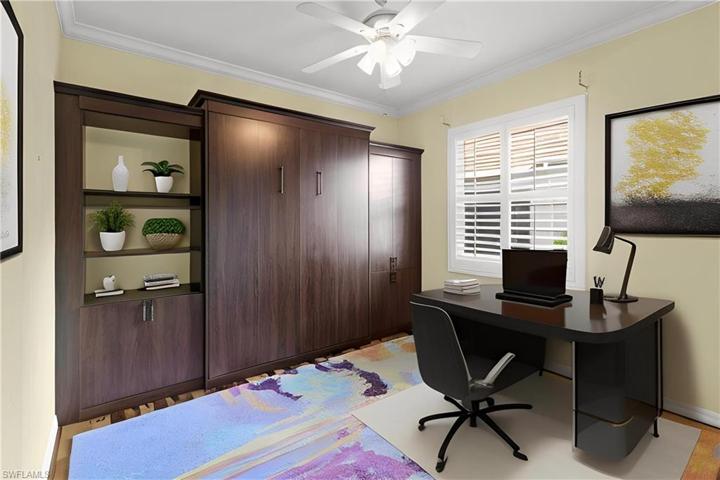 Virtually Staged- Bedroom with murphy bed