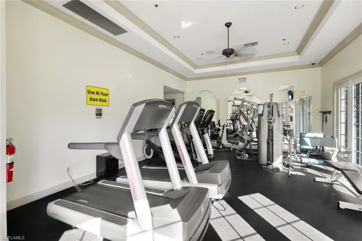 Plenty of Cardio and equipment to workout with.