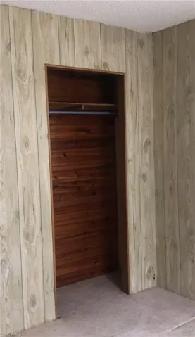 View of cedar bedroom closet