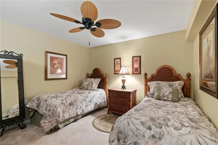 Guest bedroom with front veranda view.