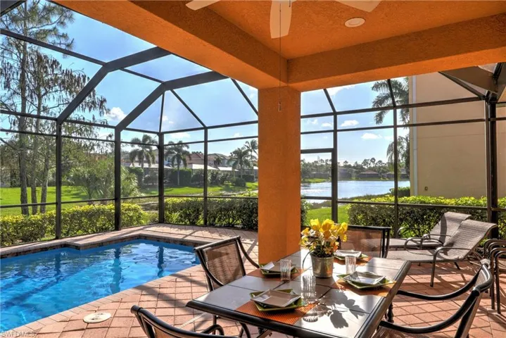Covered patio and pool deck
