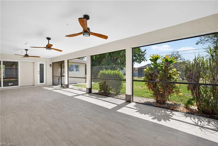 Screened lanai