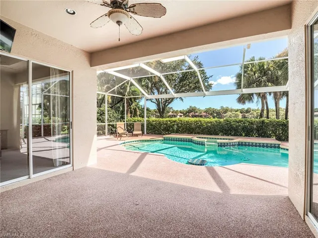 Covered Lanai with Picture Frame screenenclosure for increased visibility