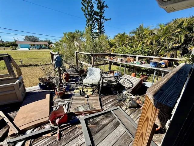 View of wooden deck
