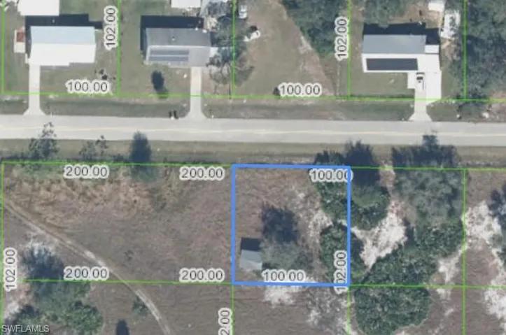Aerial view of property's location