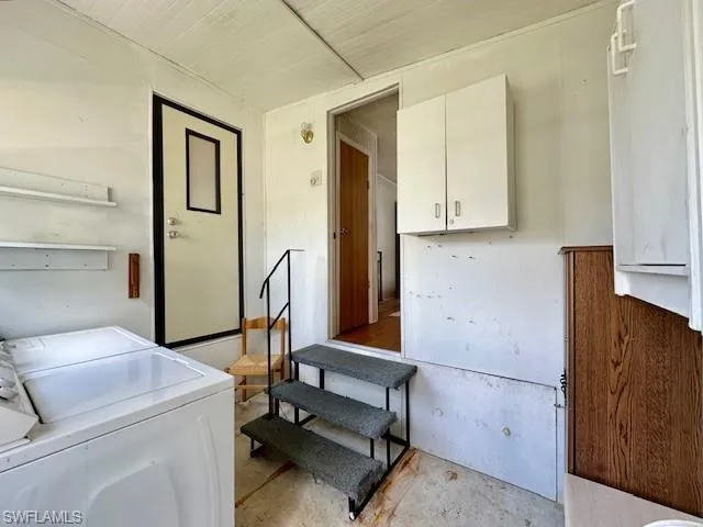 View of clothes washing area