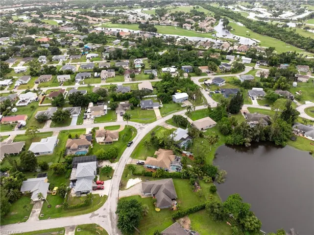 Aerial view with Cedar Lake