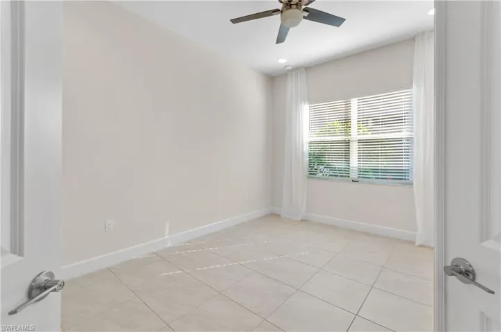 Den/Flex Room with ceiling fan