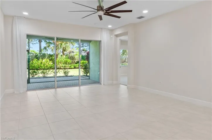 Great Room with ceiling fan