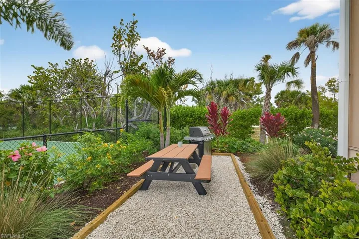 View of picnic area with grill