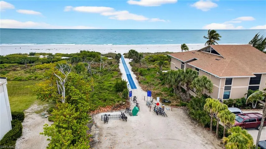 Aerial view of extended coastline