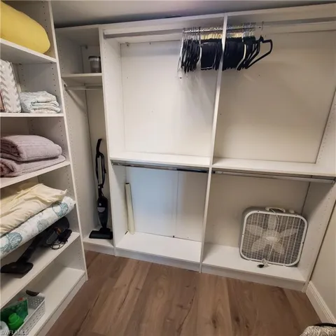 Spacious closet featuring wood finished floors