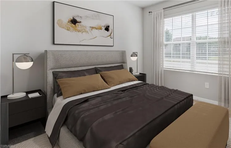 This home is virtually staged. Bedroom with baseboards