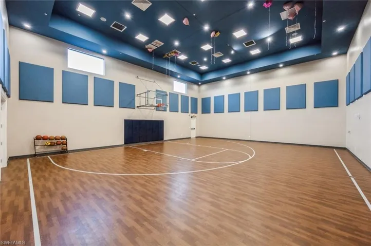 Indoor basketball court