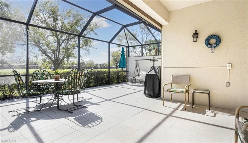 There is a gas hook-up for a grill on the lanai