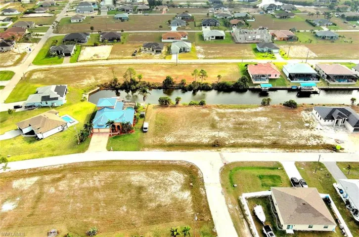 Aerial view of residential area