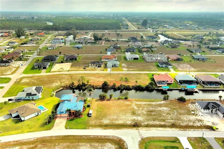 Aerial view of residential area