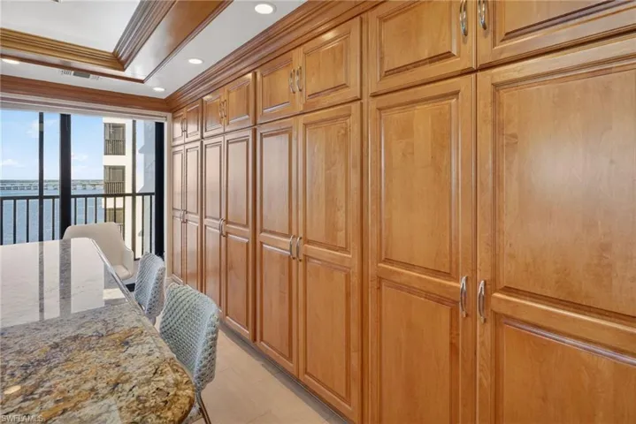 You will love all the storage in this full wall pantry