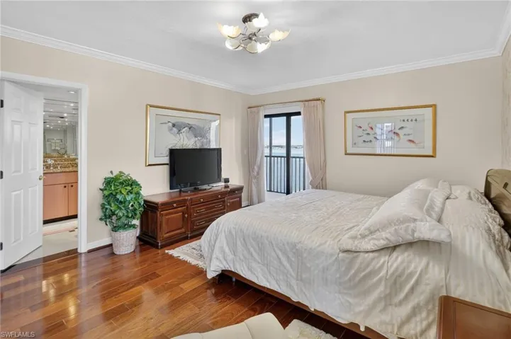 primary bedroom has both river views and city views
