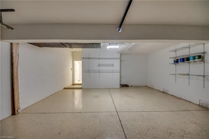 2 car Garage with epoxy flooring