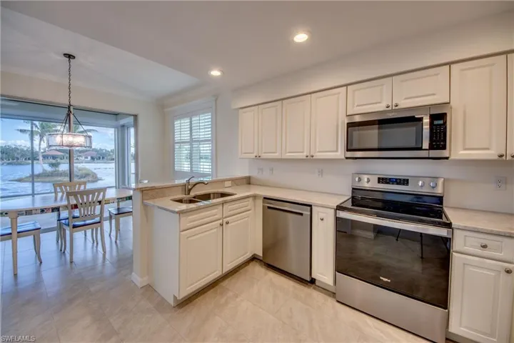 New appliances and cabinets in the kitchen