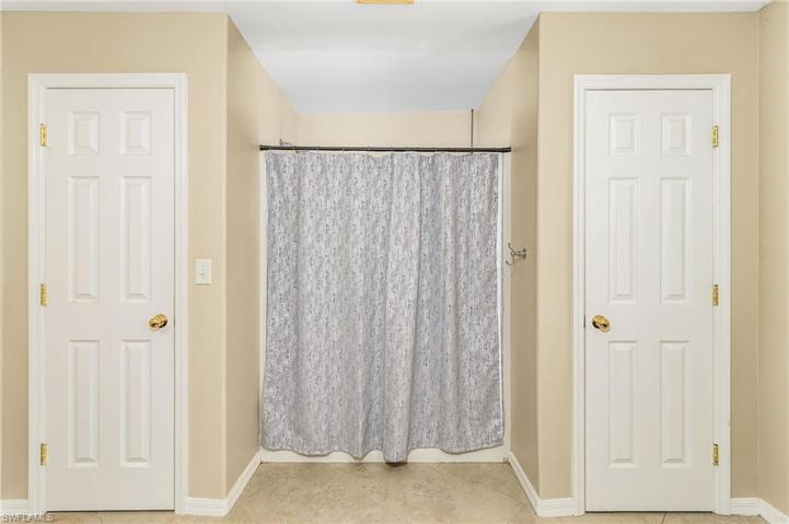Master bath with dual vanities granite counters