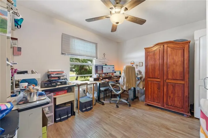 Third Bedroom set up as an office
