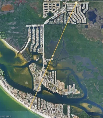 Only 2.5 miles to Fort Myers Beach