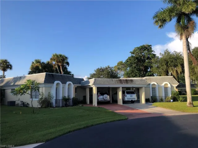 Street view of attached villa