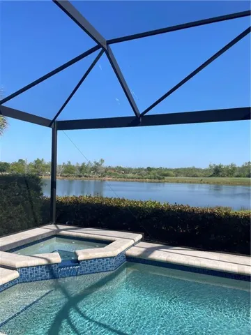 Lake View Through Picture window screen