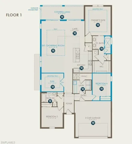 Floor plan with structurals