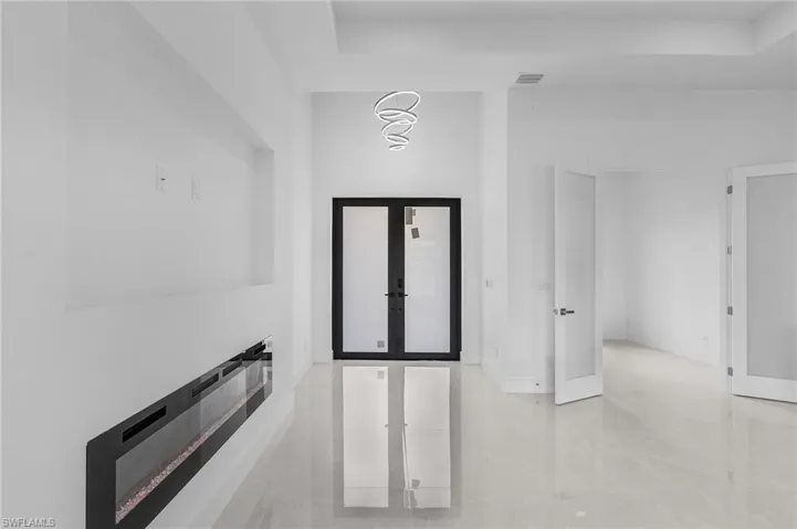 Corridor with french doors