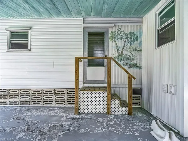 View of one of three entrances (side)