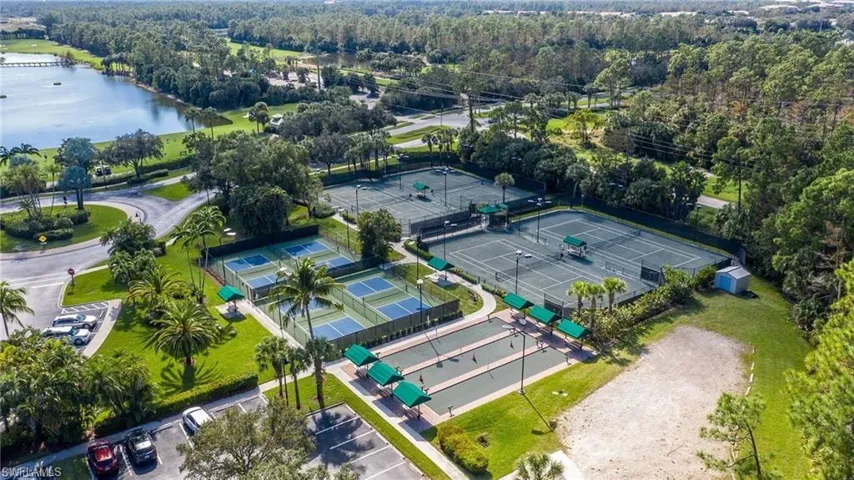 Aerial view of a large body of water