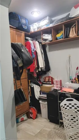 View of walk in closet