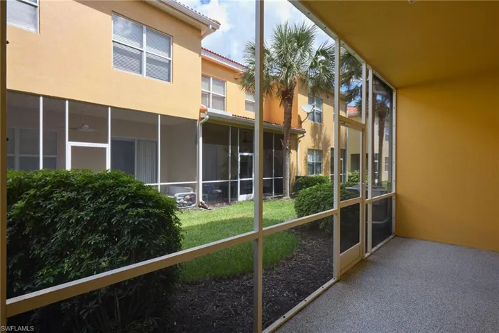 View of unfurnished lanai with epoxy floors