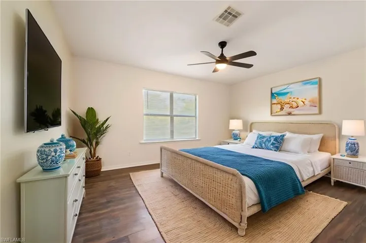 Wood-finish flooring with a neutral wall palette