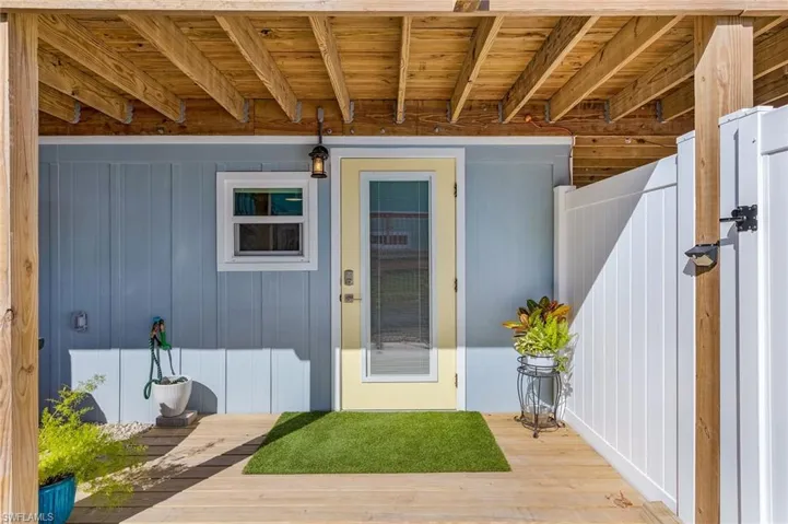 Entry to the lower level guest quarters.  Grandfathered in, this is a perfect rental property for seasonal guests.