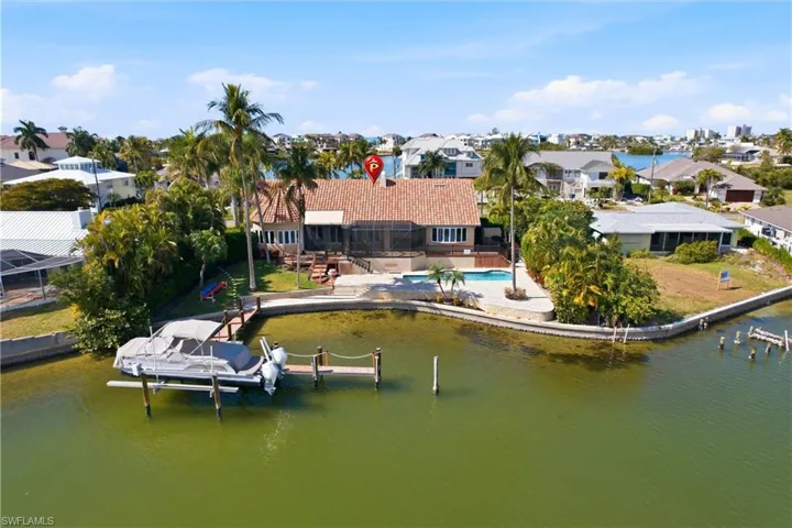 Aerial view of of the back of the home.