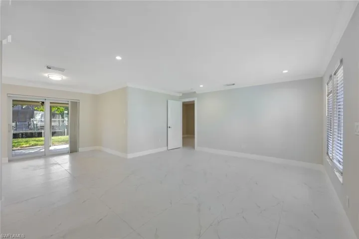 Enjoy canal views while relaxing in your living room.