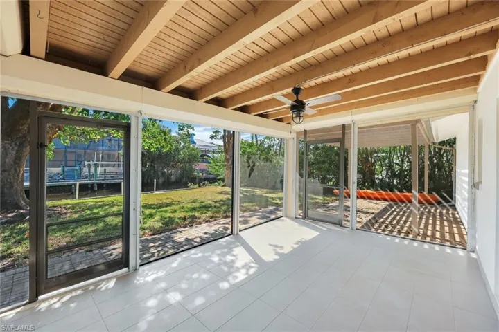 The lanai offers plenty of room to entertain.