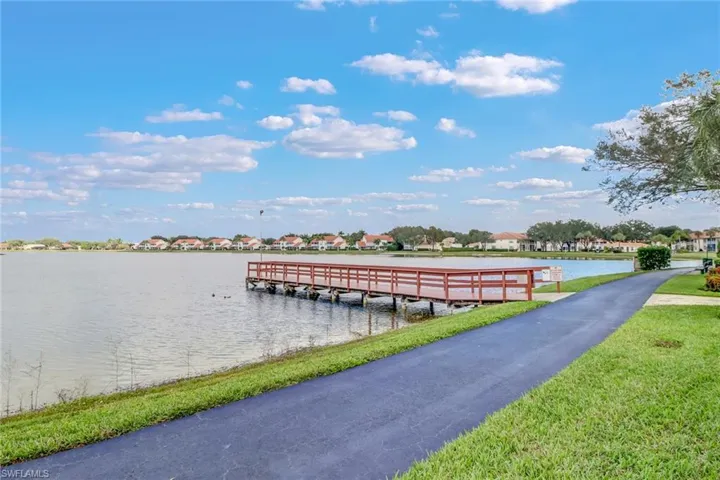 Pier.  Great waterfront trails throughout neighborhood.