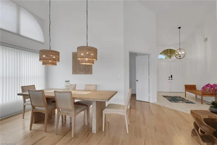 Newer light fixtures and flooring