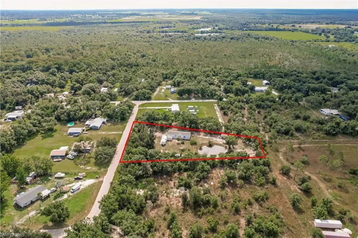 Birds eye view of property