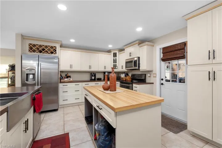 Kitchen featuring butcher block