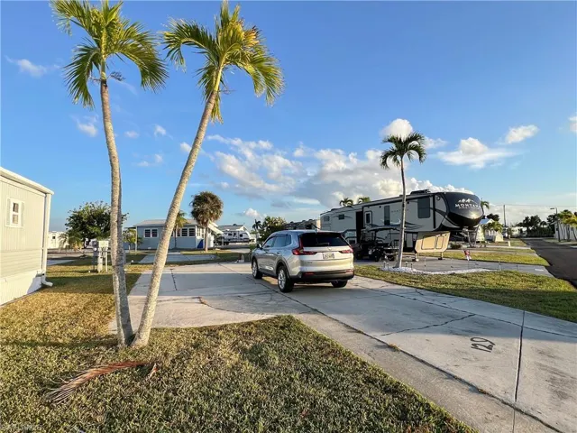 Front View with beautiful palms