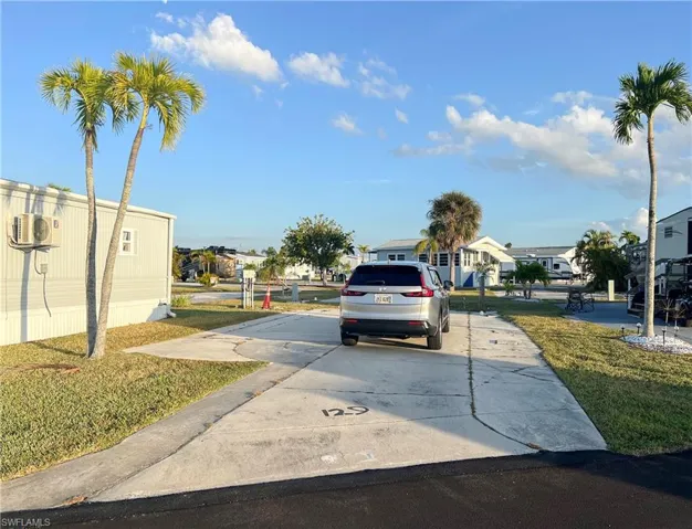 Front View with beautiful palms