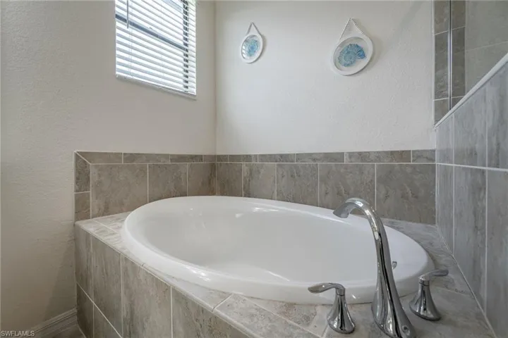 Primary bathroom with soaking tub